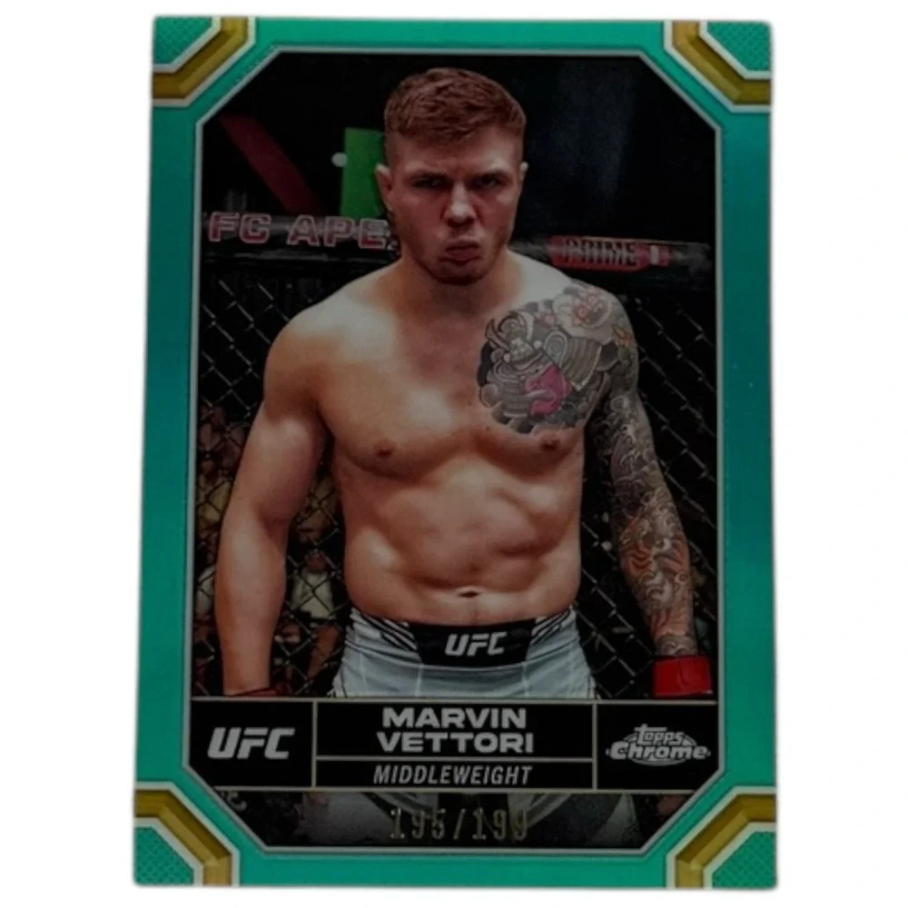 2024 Topps Chrome UFC‎ MARVIN VETTORI Aqua Refractor /199 #125